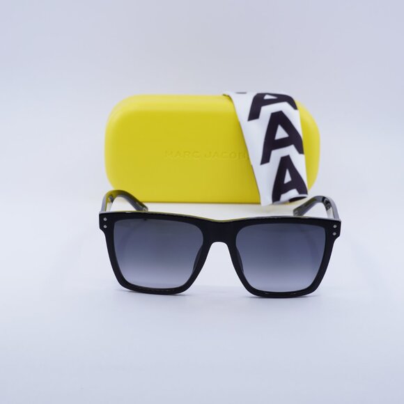 Marc Jacobs MARC 119/S 0807 9O Square Sunglasses - Black\Dark Gray Gradient - Picture 2 of 10